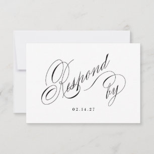 Antwoordkaart voor 'U bent uitgenodigd voor onze t RSVP Kaartje