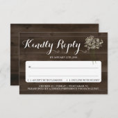 Antwoordkaart voor uitnodiging | Rustieke baby's a (Voorkant / Achterkant)