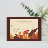 Antwoordkaart voor Vallende Bladeren Kaart (Staand voorkant)