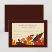 Antwoordkaart voor Vallende Bladeren Kaart (Voorkant / Achterkant)