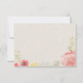 Antwoordkaart voor zomerbruiloft in de weide RSVP kaartje (Achterkant)