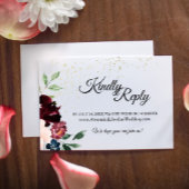 Antwoordkaart voor zomerbruiloft website RSVP kaartje