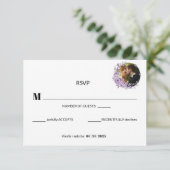 Antwoordkaart Watercolor Orchidee RSVP Kaartje (Staand voorkant)