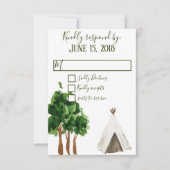 Antwoordkaarten 'Into The Forest' RSVP Kaartje (Voorkant)