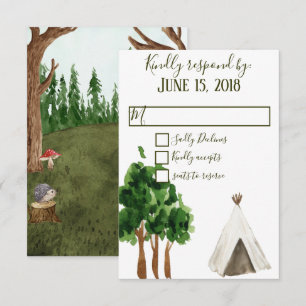 Antwoordkaarten 'Into The Forest' RSVP Kaartje