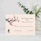 Antwoordkaarten van Love Branch RSVP Kaartje (Staand voorkant)