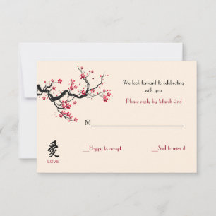 Antwoordkaarten van Love Branch RSVP Kaartje