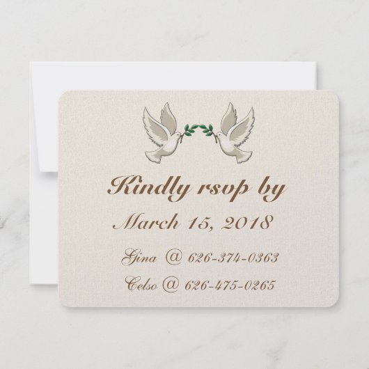 Antwoordkaarten voor 50ste huwelijksverjaardag kaart (Achterkant)