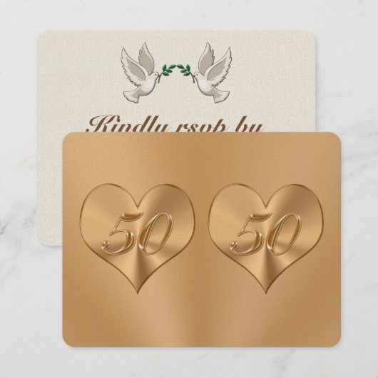 Antwoordkaarten voor 50ste huwelijksverjaardag kaart (Voorkant / Achterkant)