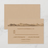 Antwoordkaarten voor berghuwelijk RSVP kaartje (Voorkant / Achterkant)