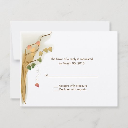 Antwoordkaarten voor herfst bruiloft uitnodigingen (Voorkant)