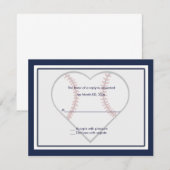Antwoordkaarten voor honkbal-huwelijksuitnodiging RSVP kaartje (Voorkant / Achterkant)