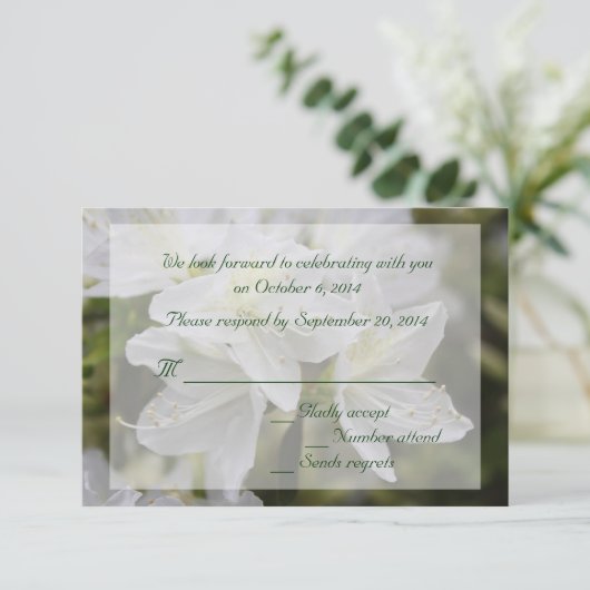 Antwoordkaarten voor lente-, zomerhuwelijken. kaart (Staand voorkant)
