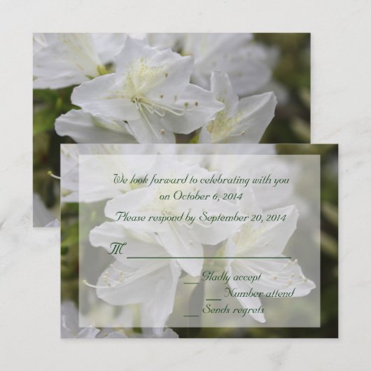 Antwoordkaarten voor lente-, zomerhuwelijken. kaart (Voorkant / Achterkant)