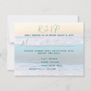 Antwoordkaarten voor Ocean Sunrise Menu