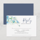 Antwoordkaartjes voor watercolor orchideeënbloemen RSVP kaartje (Voorkant / Achterkant)