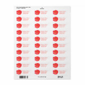 Antwoordlabels voor Camellia red bruiloft sticker (Full Sheet)