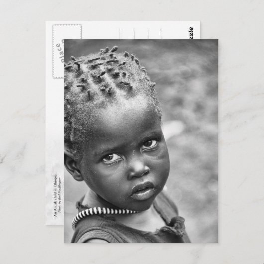 Anuak-kind in Ethiopië Briefkaart (Voorkant / Achterkant)