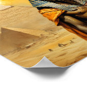 Anubi De Egyptische God met piramides Poster (Hoek)