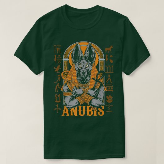 Anubis Ancient Egypt Hieroglyphics  T-shirt (Design voorkant)