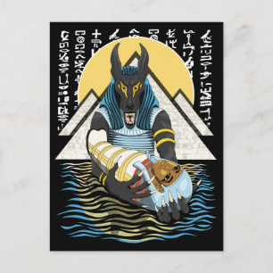 Anubis Ancient Egyptian God Illustration Briefkaart