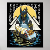 Anubis Ancient Egyptian God Illustration Poster (Voorkant)