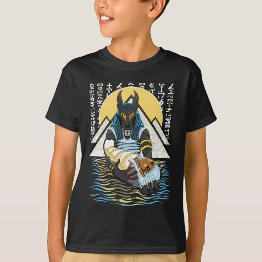 Anubis Ancient Egyptian God Illustration T-shirt (Voorkant)