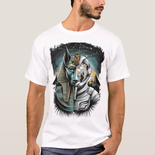 Anubis Astronaut - Bewaker van de Kosmos T-shirt (Voorkant)