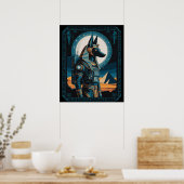 Anubis Astronaut - Kosmische Bewaker van het hiern Poster (Keuken)