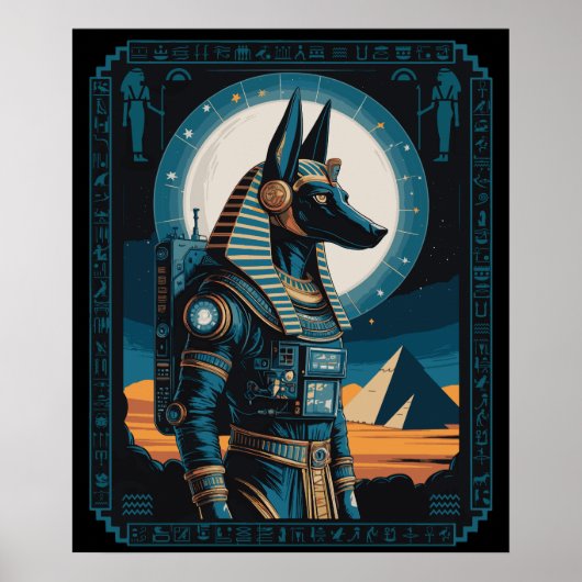 Anubis Astronaut - Kosmische Bewaker van het hiern Poster (Voorkant)