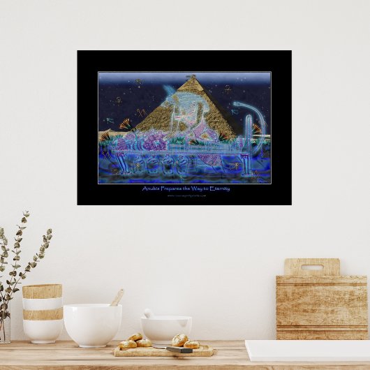 "Anubis bereidt de weg" Art Poster (Keuken)