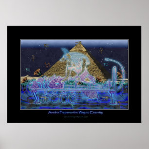 "Anubis bereidt de weg voor naar de eeuwigheid" Ar Poster