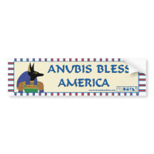 Anubis Bless America Bumpersticker