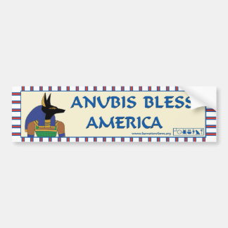 Anubis Bless America Bumpersticker