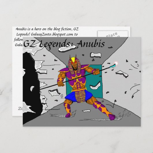 Anubis "breakthrough" postcard briefkaart (Voorkant / Achterkant)
