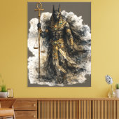 Anubis Canvas Art Ancient Egyptian Mythology Decor (Insitu (Woonkamer))