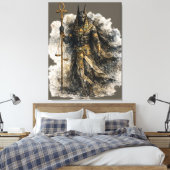 Anubis Canvas Art Ancient Egyptian Mythology Decor (Insitu (Slaapkamer))