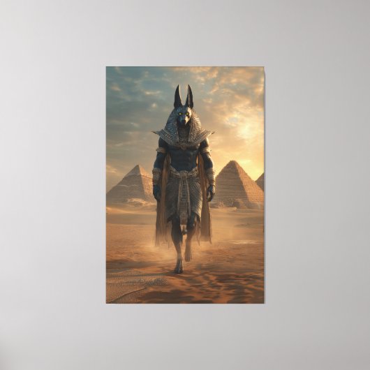Anubis Canvas – Egyptian Mythology Wall Art (Voorkant)