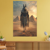 Anubis Canvas – Egyptian Mythology Wall Art Afdruk (Insitu (Woonkamer))