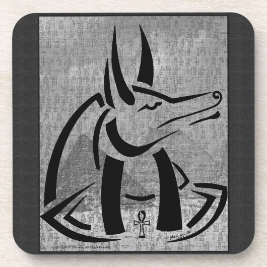Anubis Cork Onderzetter (Voorkant)