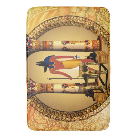 Anubis de egyptische god badmat (Voorkant Verticaal)