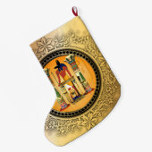 Anubis de egyptische god grote kerstsok (Achterkant (Hangend))