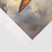 Anubis de egyptische god hond met piramiden - tissuepapier (Detail)