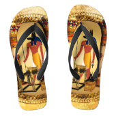 Anubis de egyptische god teenslippers (Voetbed)