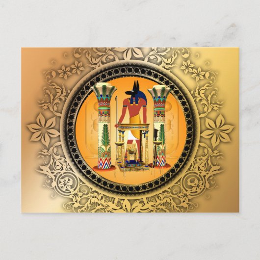 Anubis, egypte briefkaart (Voorkant)
