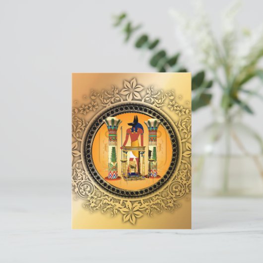 Anubis, egypte briefkaart (Staand voorkant)