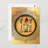 Anubis, egypte briefkaart (Voorkant / Achterkant)