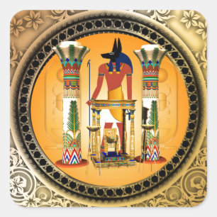 Anubis, egypte vierkante sticker
