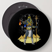 Anubis Egyptian God Ankh Mythology Ronde Button 6,0 Cm (Voorkant /achterkant)