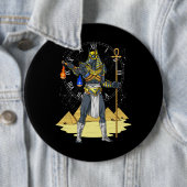 Anubis Egyptian God Ankh Mythology Ronde Button 6,0 Cm (In situ)